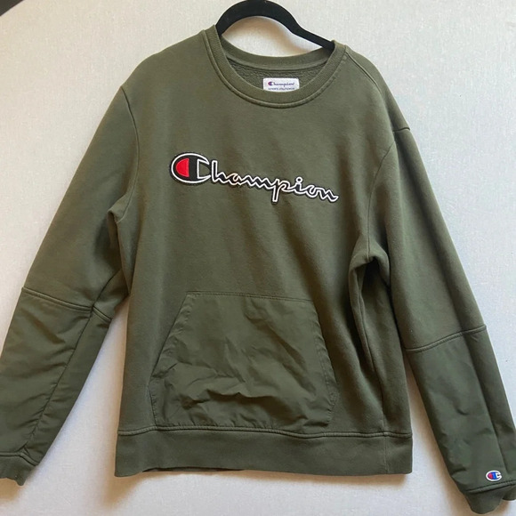 Champion Logo crew neck cotton sweatshirt Sz M - Picture 1 of 10